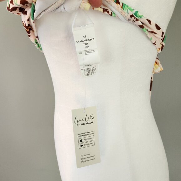 NWT CupShe Bikini Top Floral Animal Print Triangle Bikini Top Size Medium - Picture 5 of 7